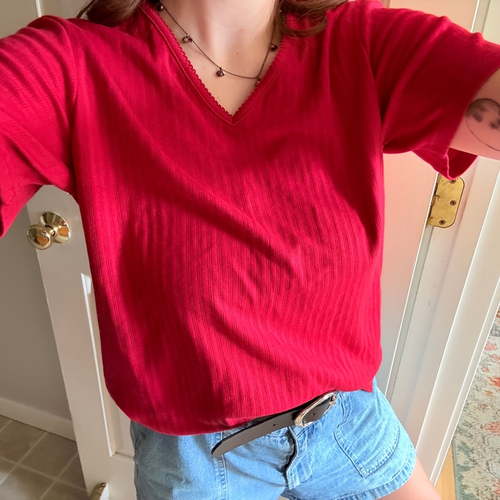 90s Red Women's Top